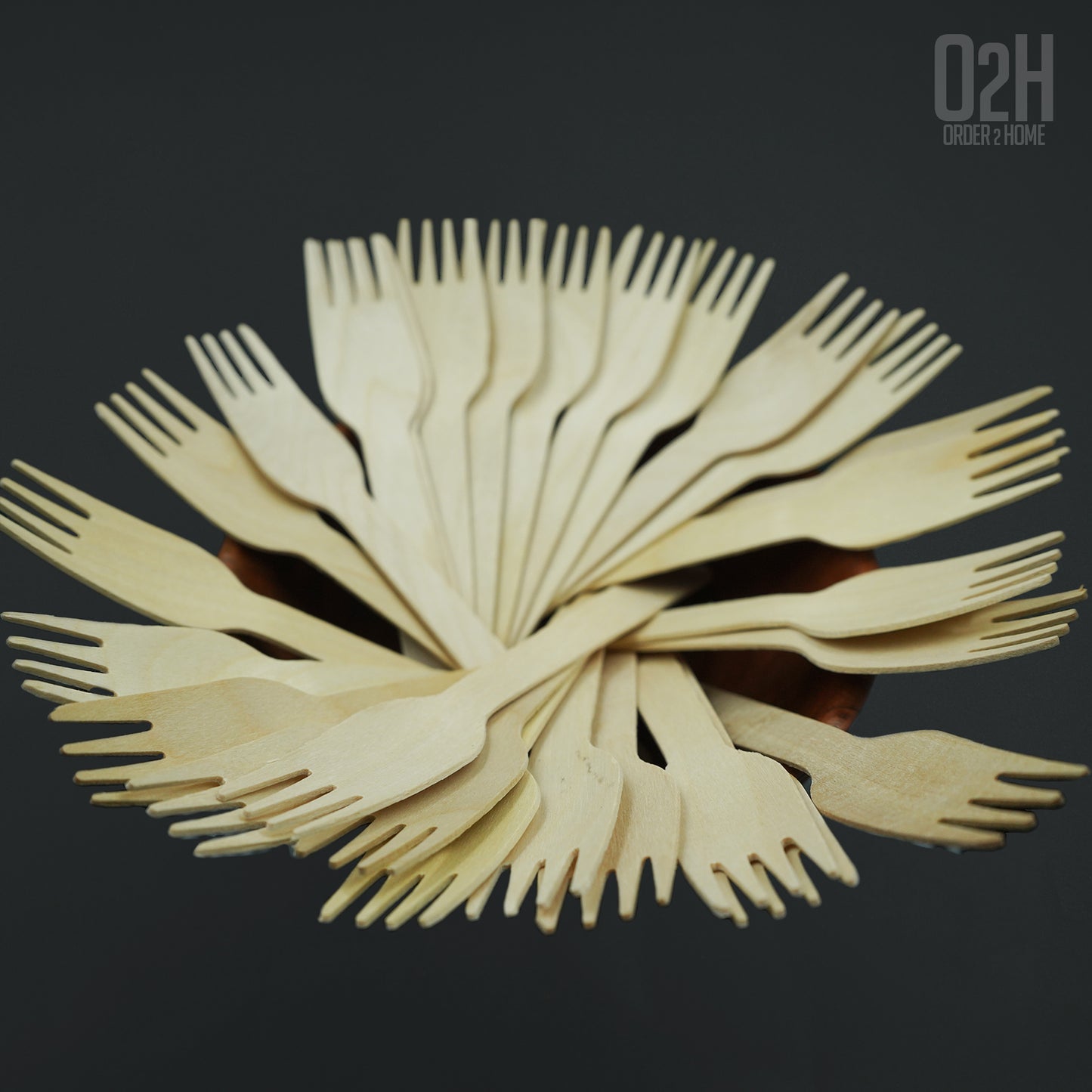 160mm Wooden Forks – Disposable Pack of 100