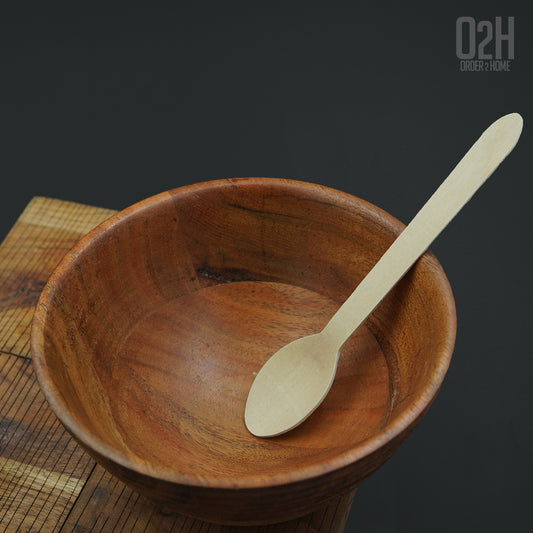 Disposable 140mm Wooden Spoons – 100 pcs