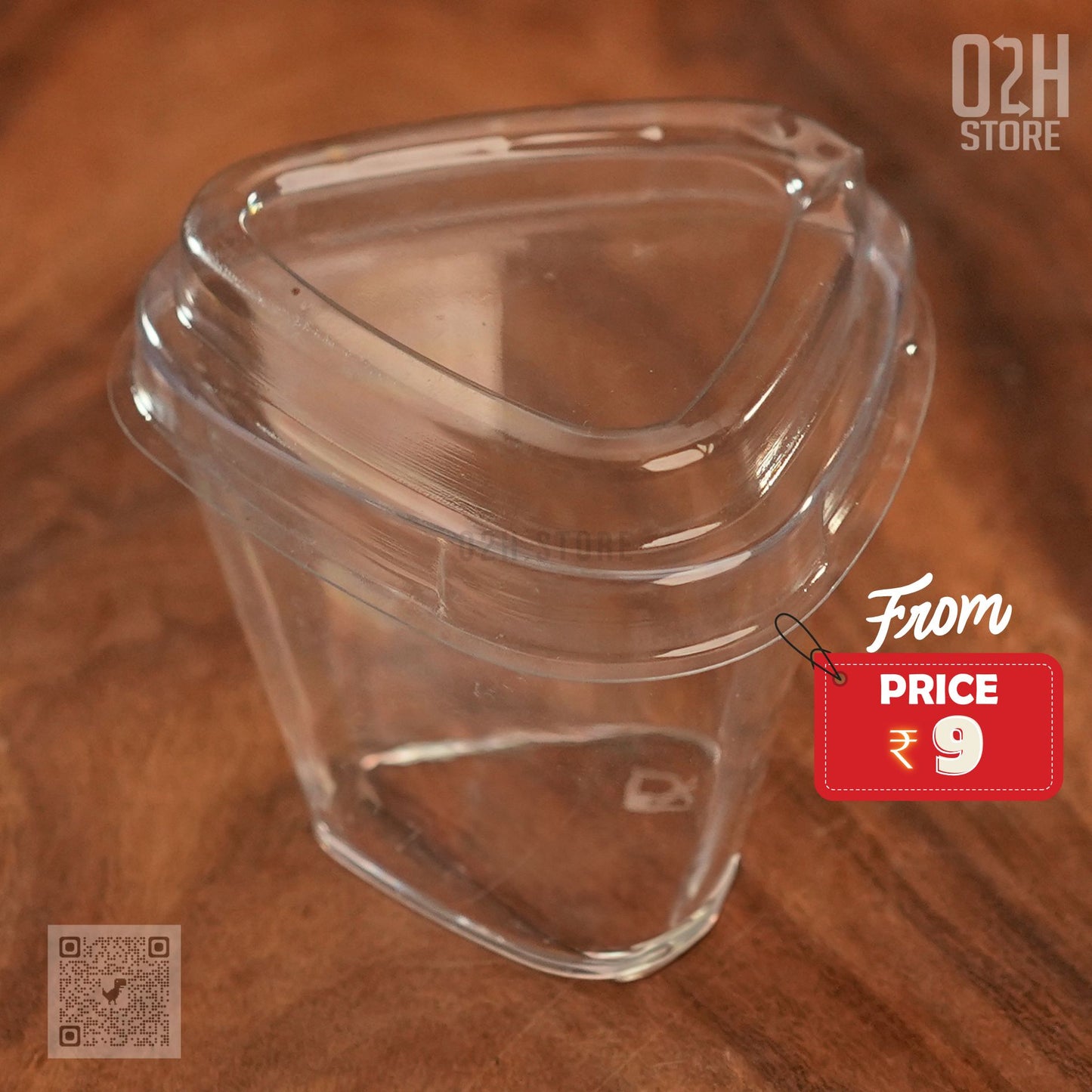 175ml Triangle Dessert Cup with Lid