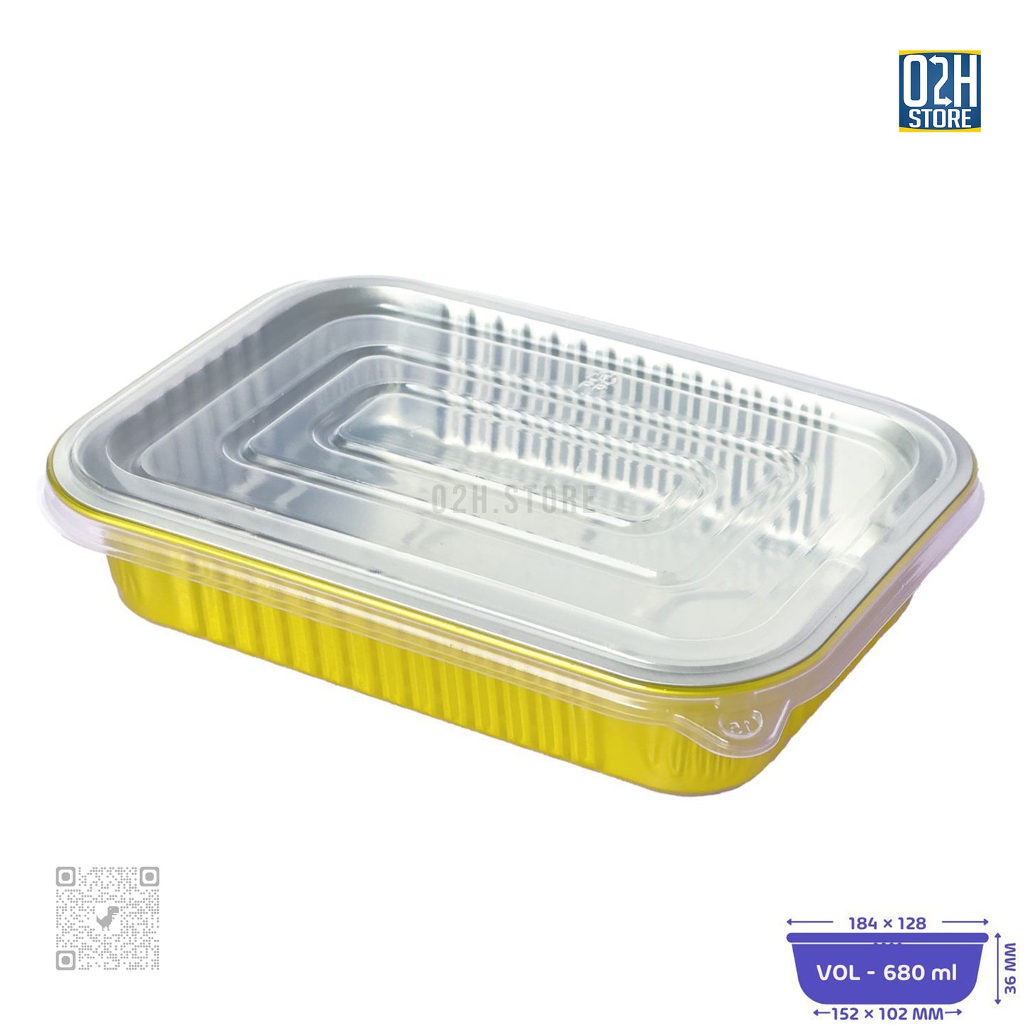 Gold Aluminium Trays 680ml – Pack of 500