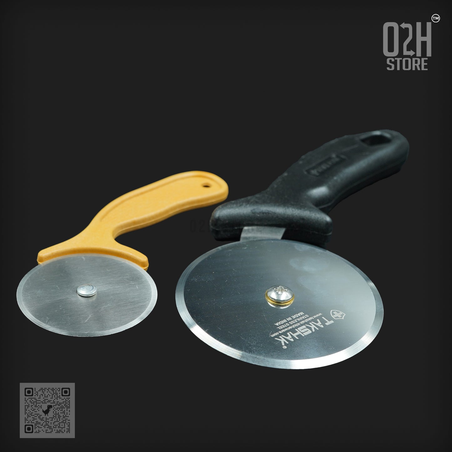 Compact Stainless Steel Pizza Cutter