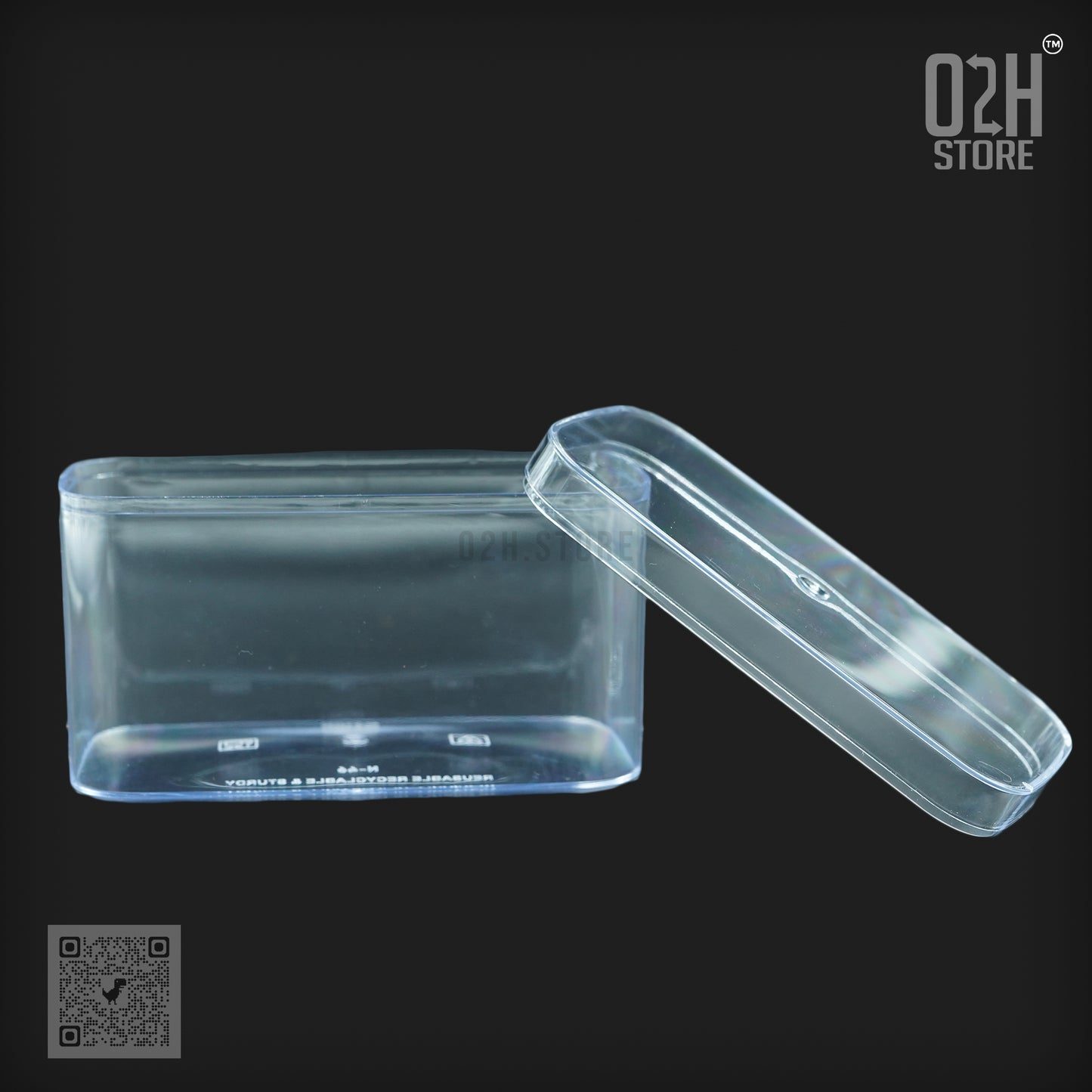 320ml Dessert Container โ Rectangular & Clear