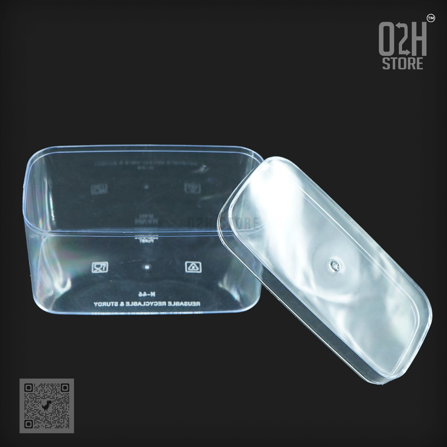 320ml Dessert Container โ Rectangular & Clear