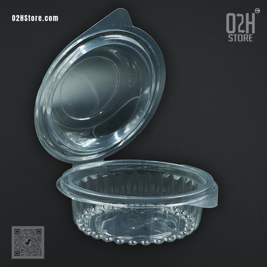 8oz Round Clear Bakery Container with Lid | For Donuts & Mini Cakes