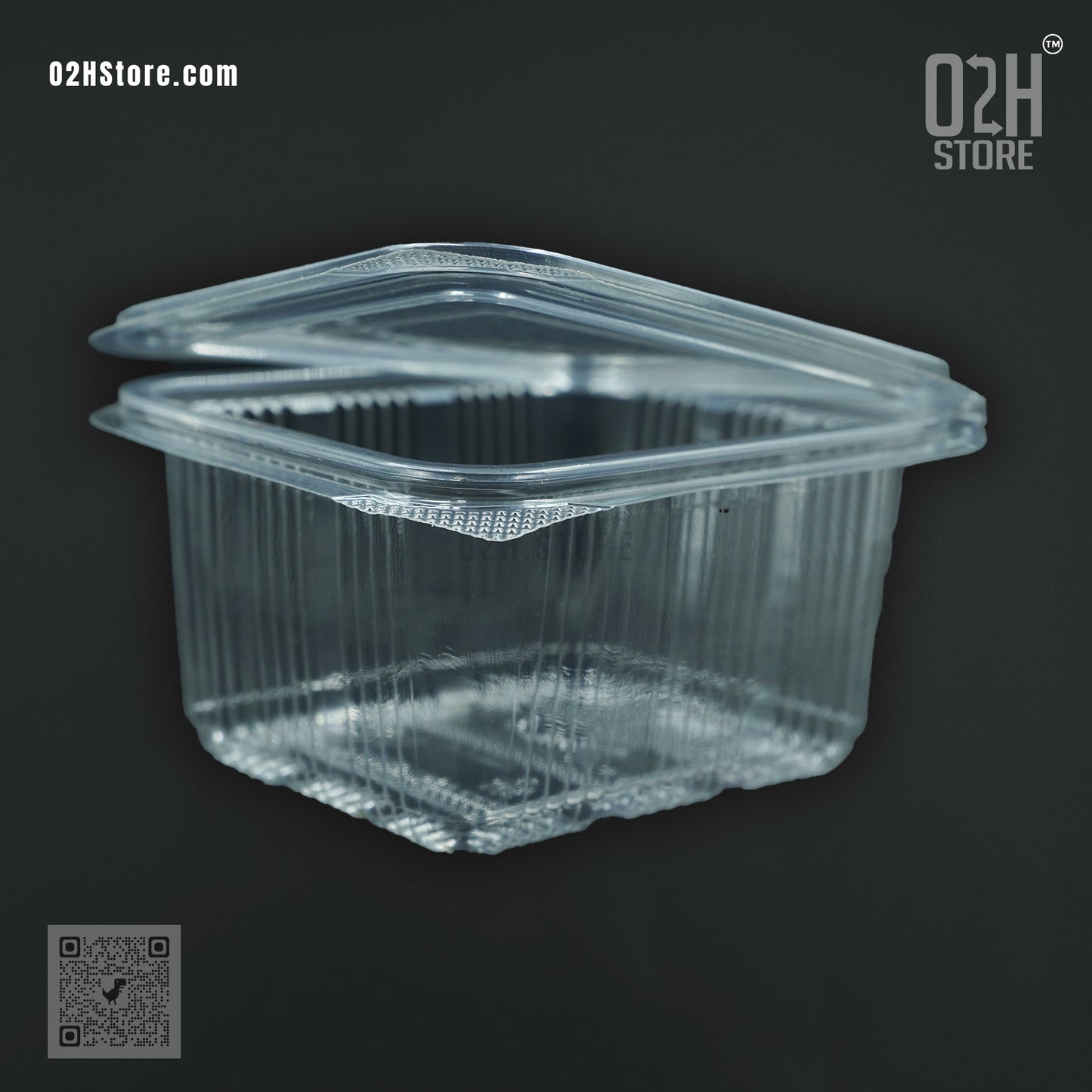 500ml Transparent Hinged Food Boxes – 1200 Pack