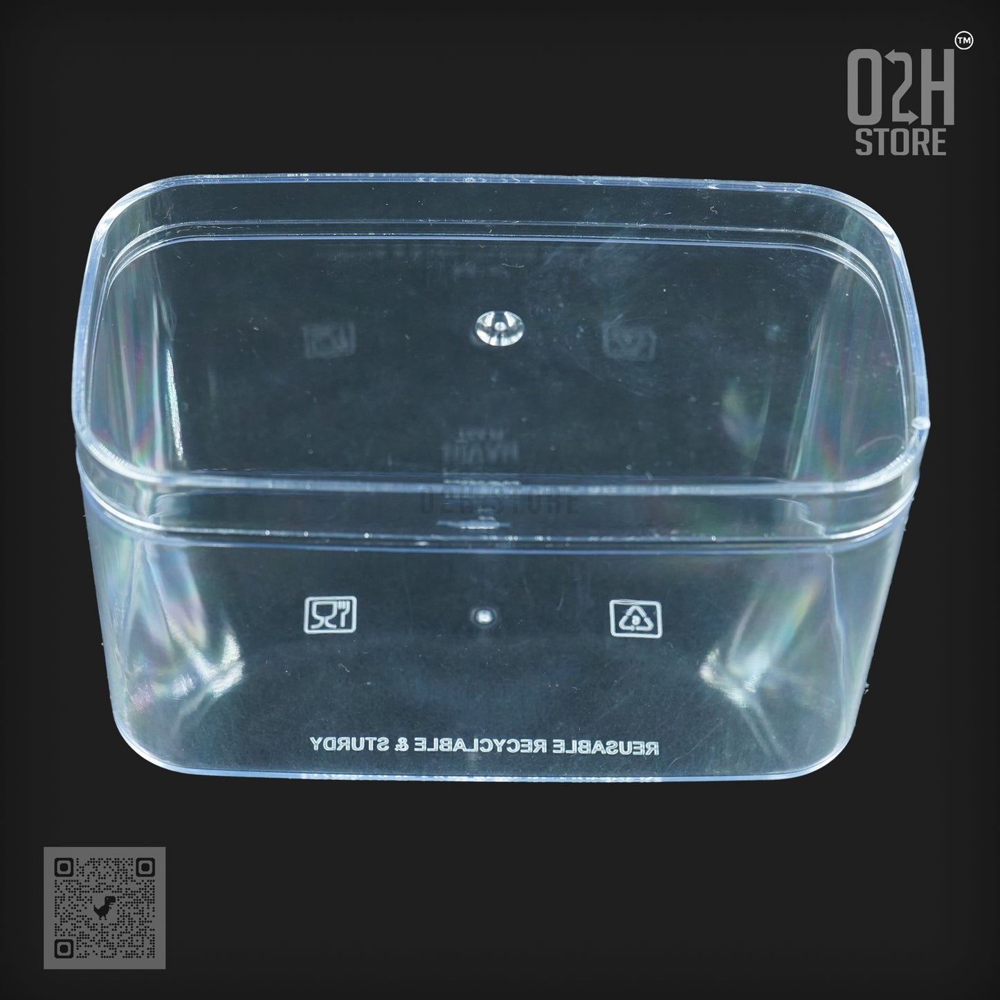 320ml Dessert Container โ Rectangular & Clear