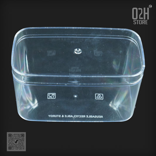 320ml Dessert Container – Rectangular & Clear