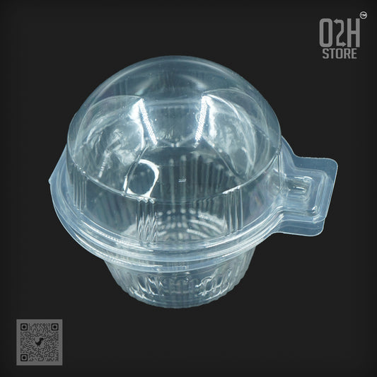 Single Muffin Clear Hinged Packaging Box