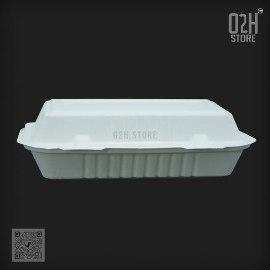 750ml White Disposable Bento Lunch Box (9*6)