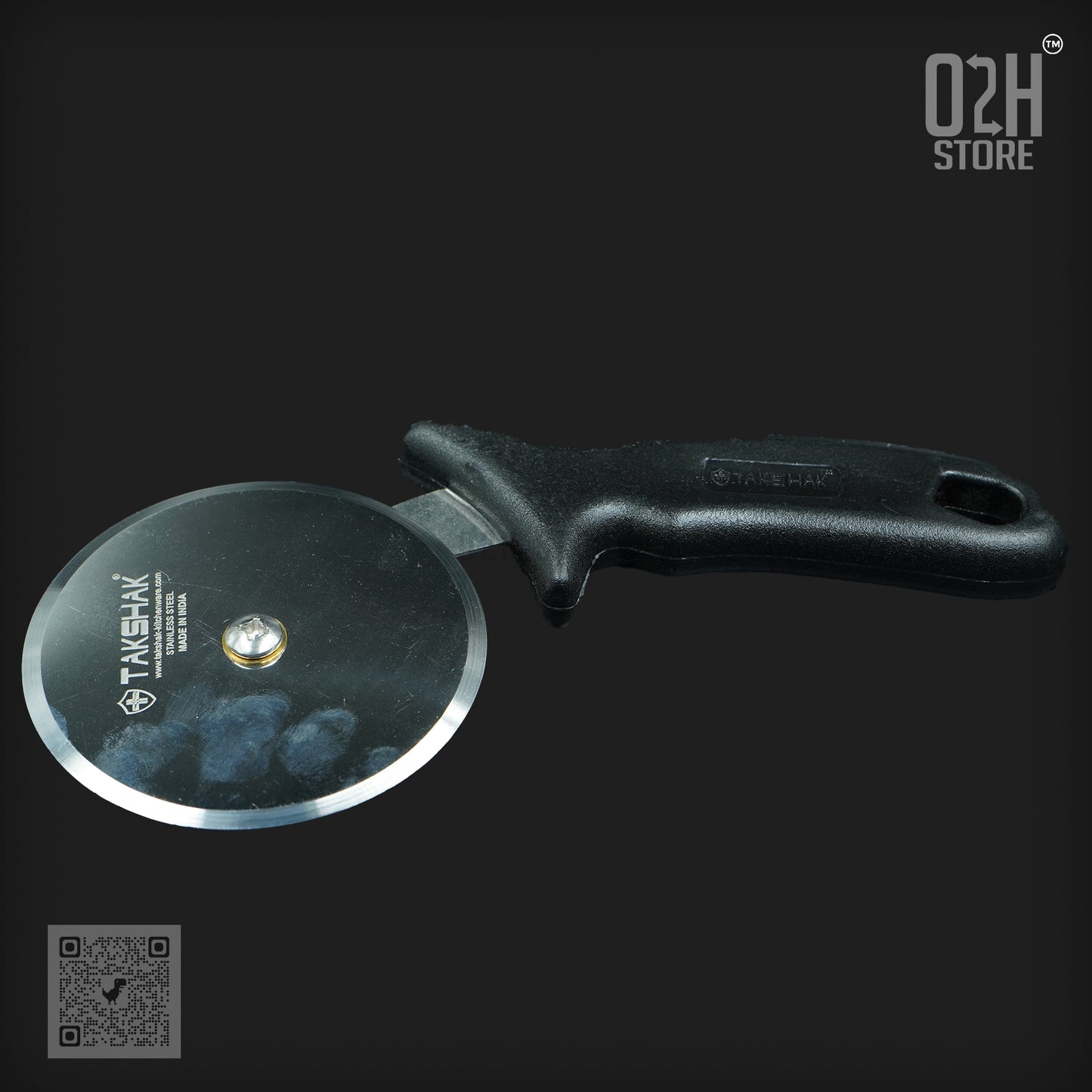 Compact Stainless Steel Pizza Cutter