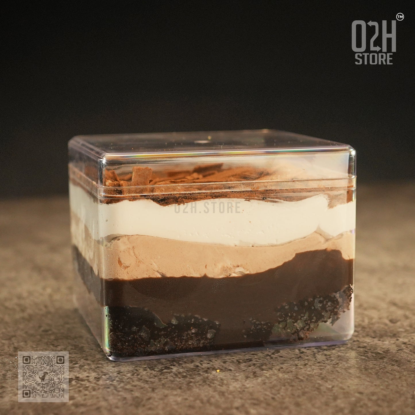 Transparent 250ml Dessert Box with Lid