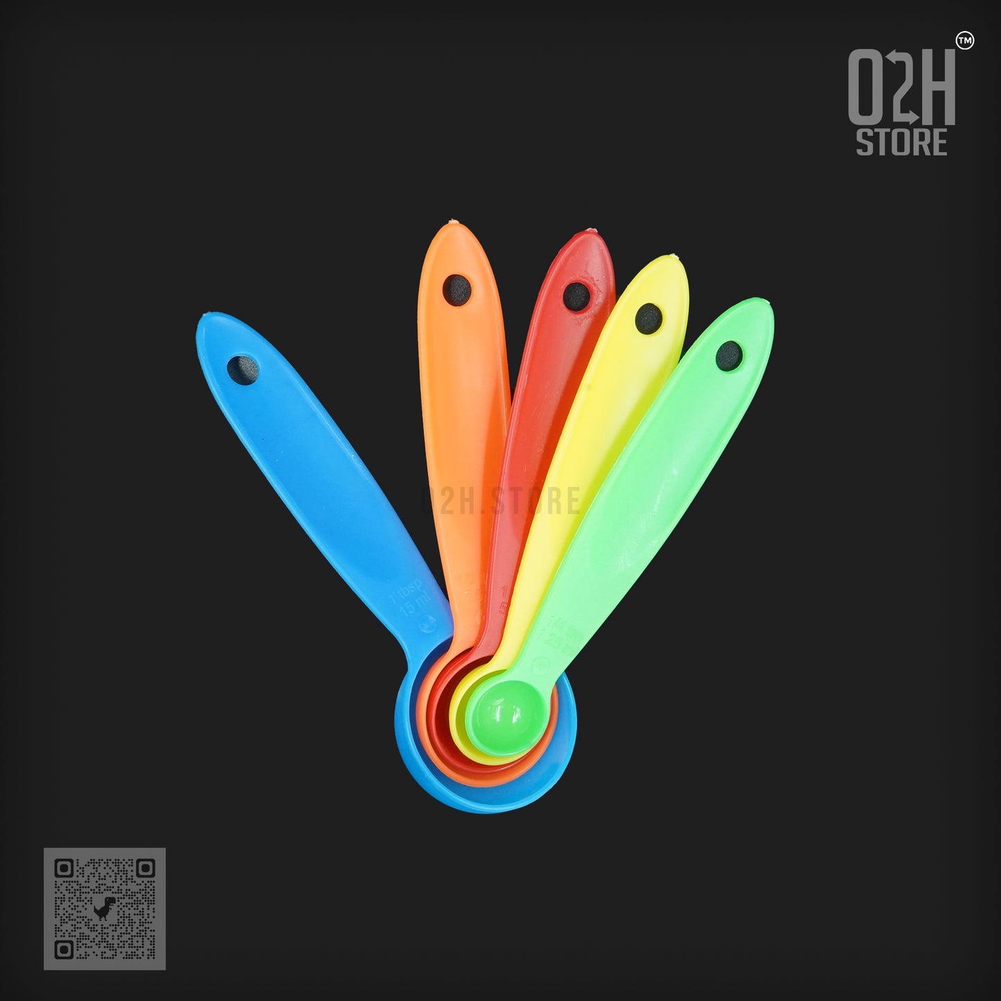 5-Piece Measuring Spoon Set β Colorful Plastic