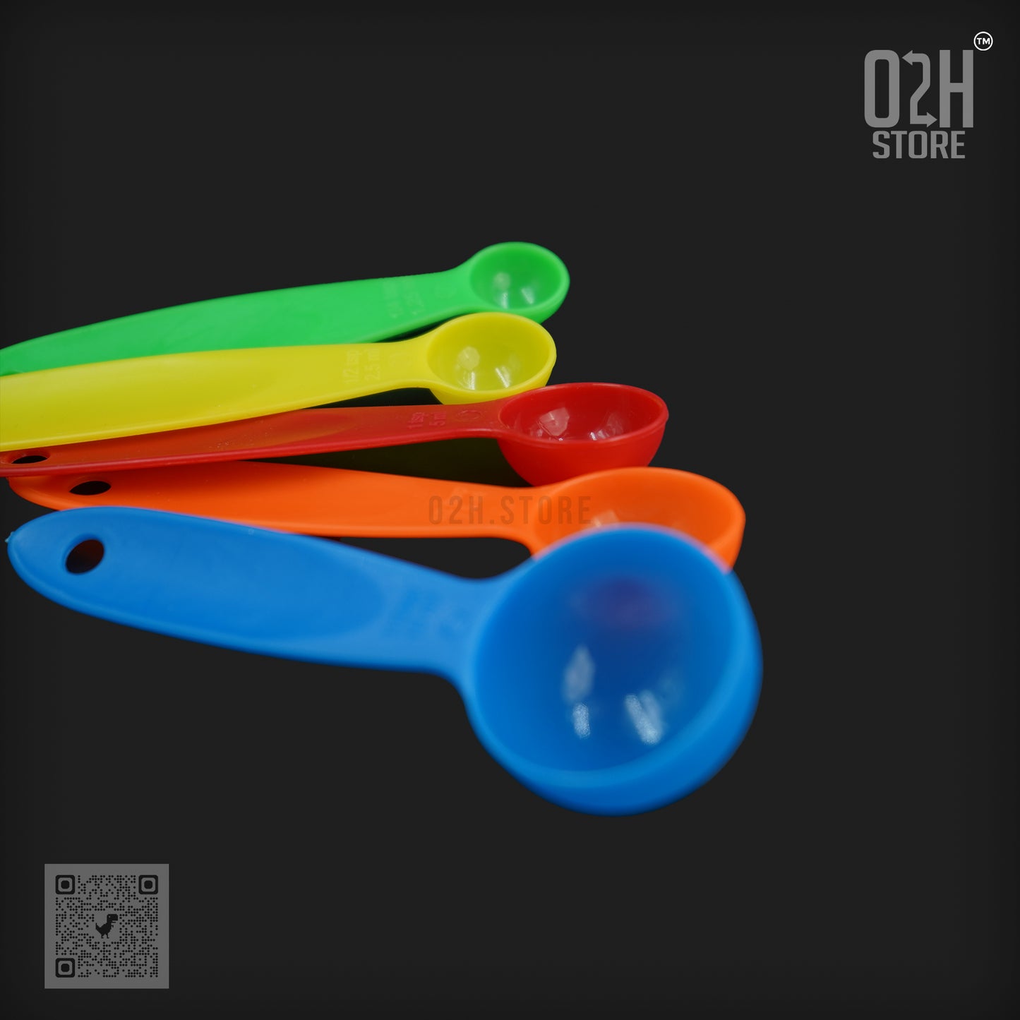 5-Piece Measuring Spoon Set β Colorful Plastic