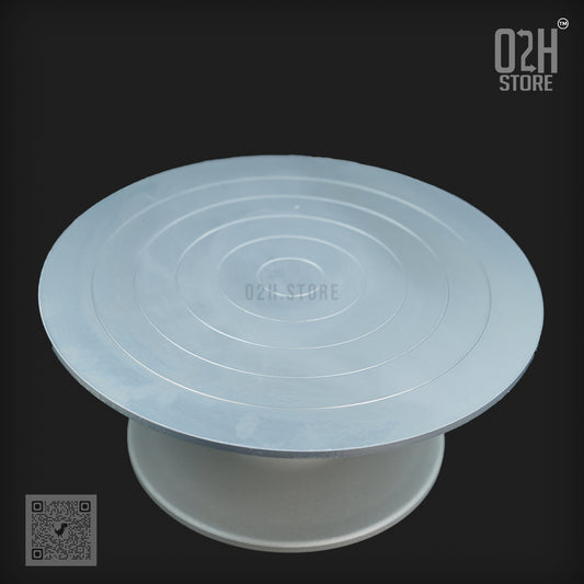 Premium 31 cm Steel Cake Turntable – 360° Rotating Stand