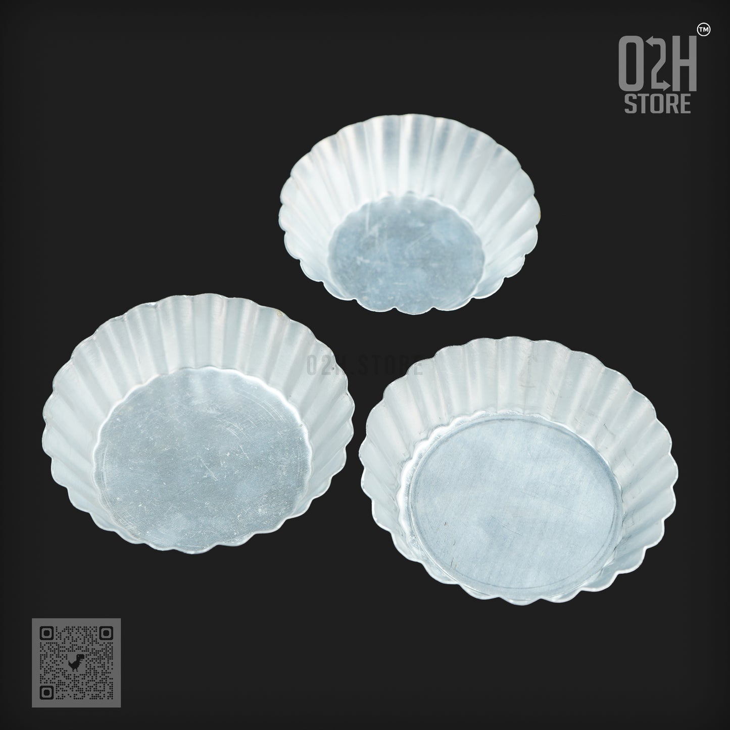 Aluminium Pie Tart Mould β ((2"x1"), (3.5" x 1"),(3.7" x 1"))