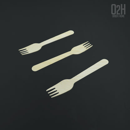 Disposable Wooden Fork 160 mm - Pack of 100