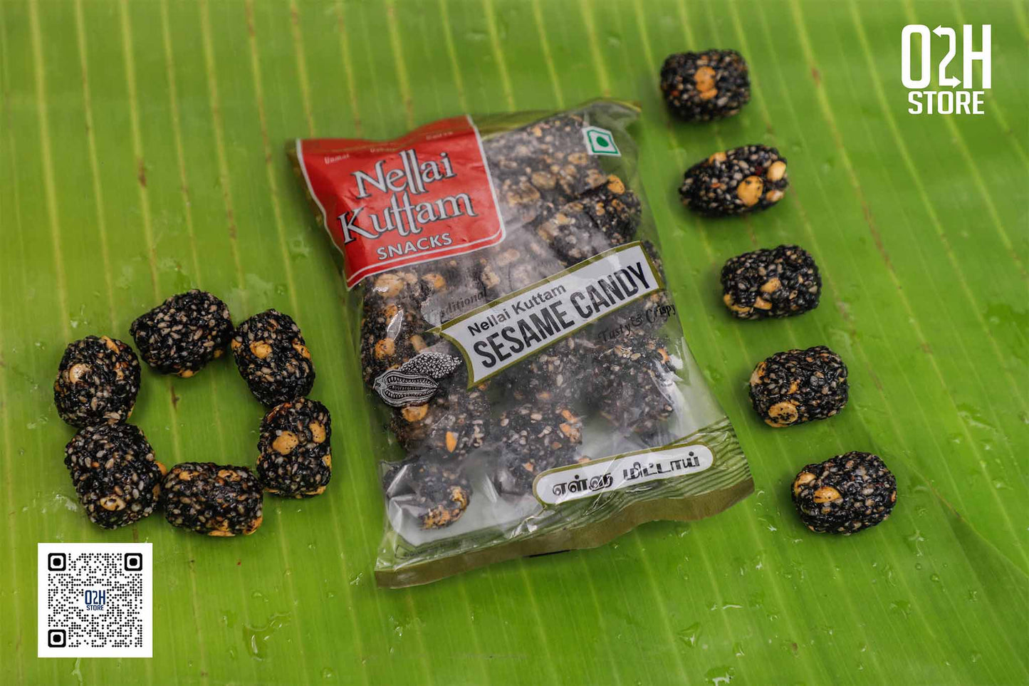 Black Sesame Round (கருப்பு எள்ளு உருண்டை) - 80 Grams | Nellai Kuttam Snacks