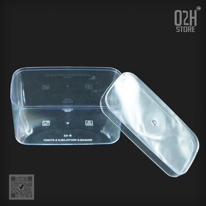 320ml Dessert Container – Rectangular & Clear