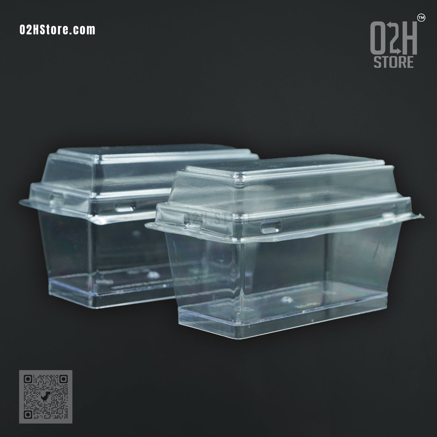 125ml Rectangle Mousse Container with Lid