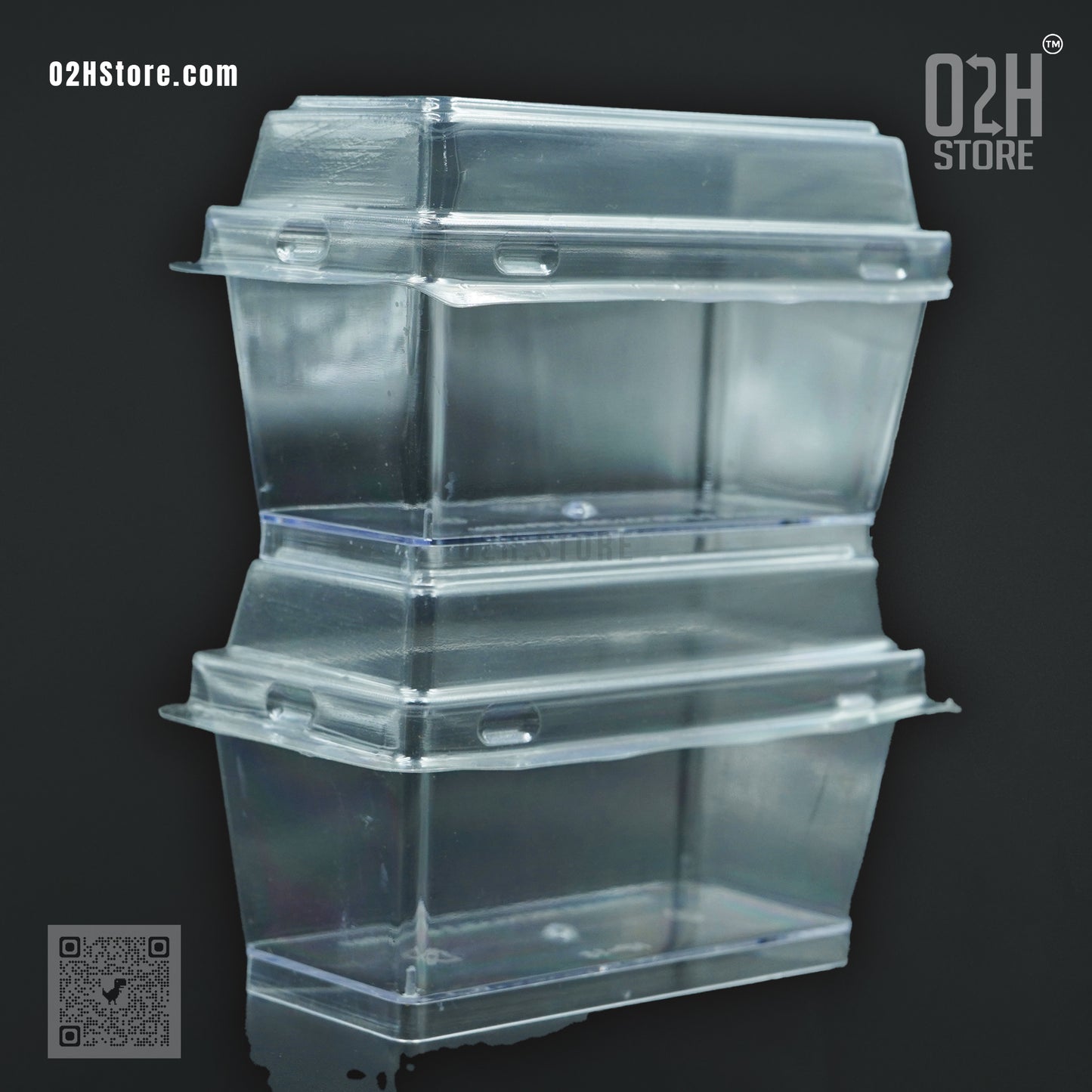 125ml Rectangle Mousse Container with Lid