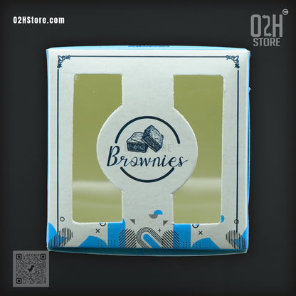 Premium Brownie Box Blue ( L:9, W:9, H:4 cm )