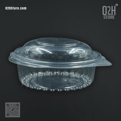 8oz Round Clear Bakery Container with Lid | For Donuts & Mini Cakes