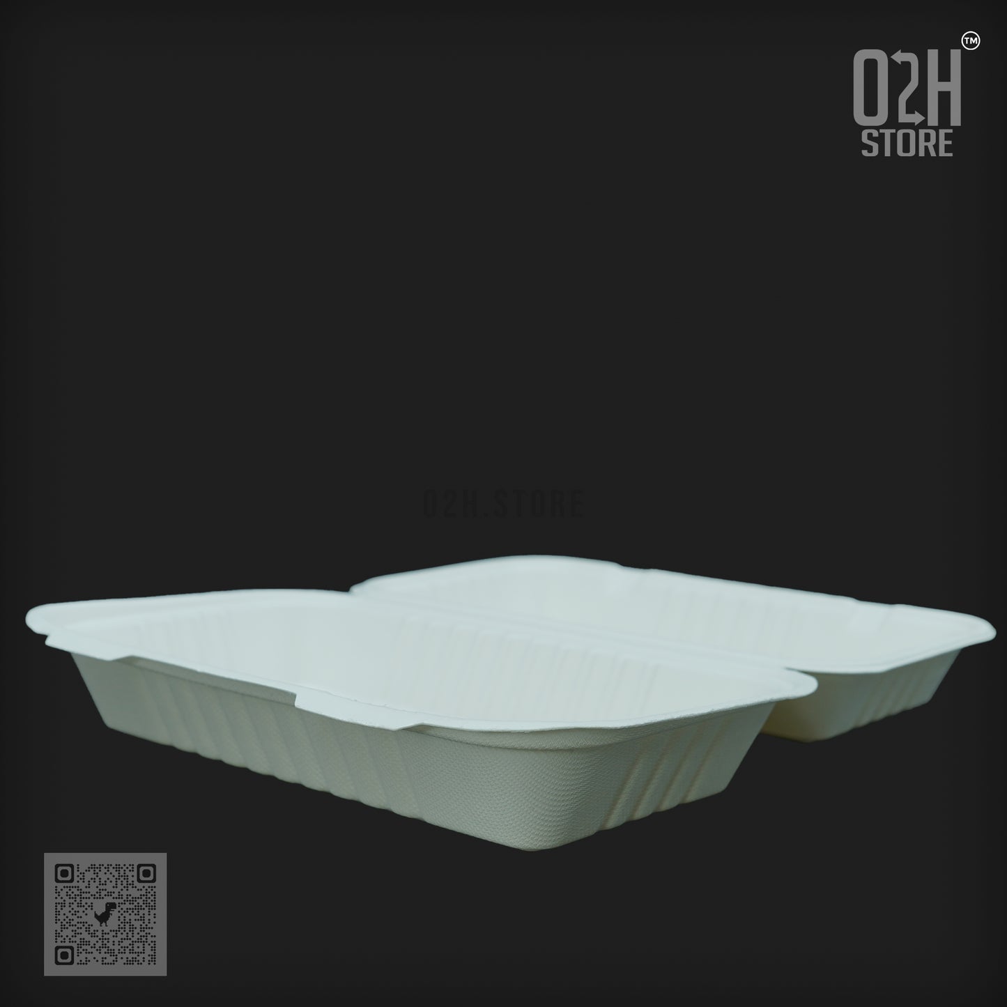 750ml White Disposable Bento Lunch Box (9*6)