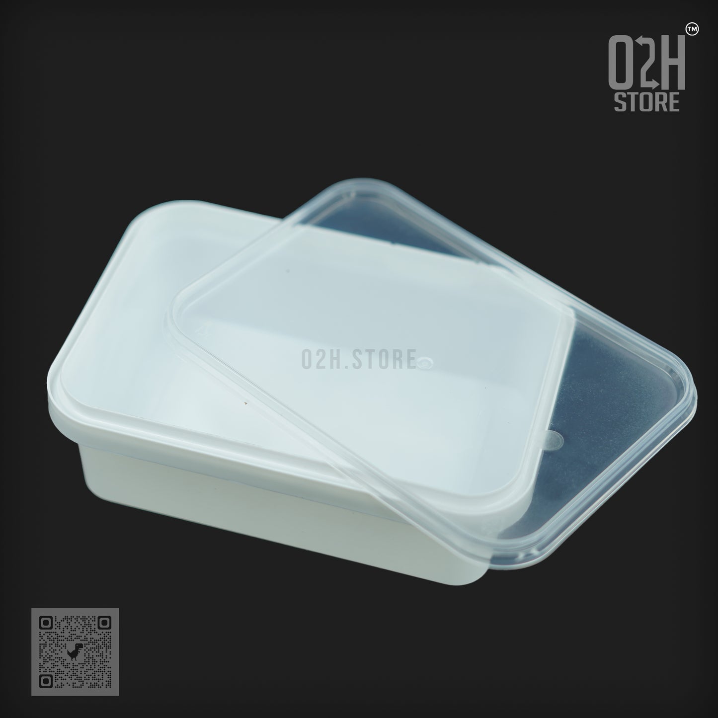 250 g white base with transperent lid