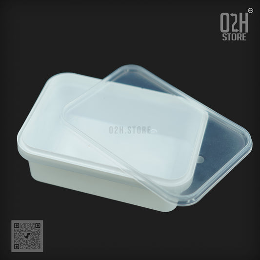 250 g white base with transperent lid