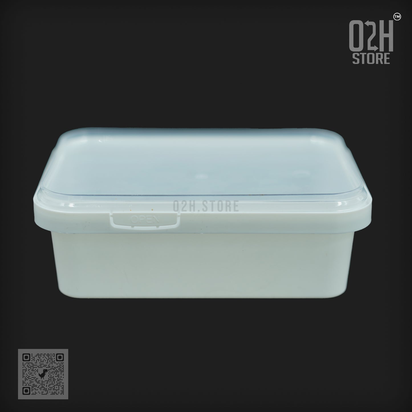 250 g white base with transperent lid