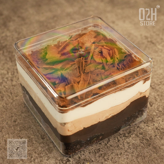 Square Transparent 250ml Dessert Box with Lid – Ideal for Ice Cream, Sweets, Custard, Yogurt & Cakes