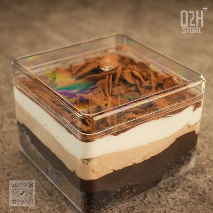 Transparent 250ml Dessert Box with Lid