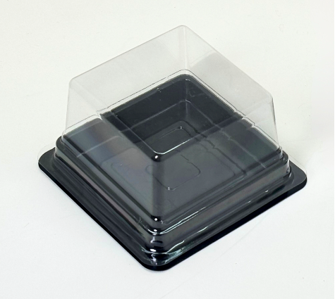 Square Pastry Tray with Clear Dome Lid
