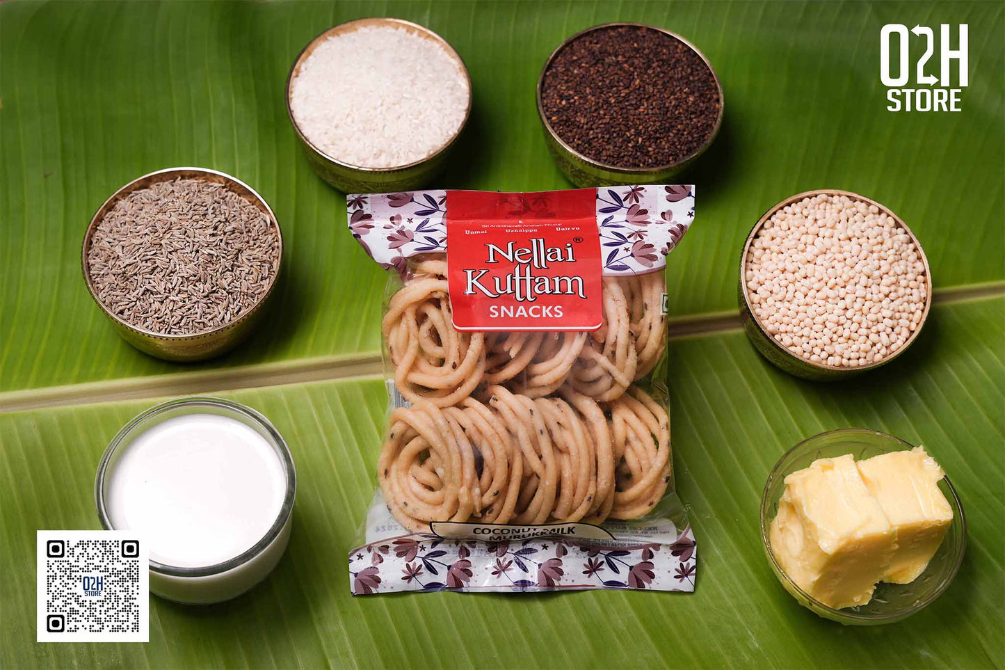 Special Coconut Milk Murukku (ஸ்பெஷல் தேங்காய்பால் முறுக்கு) - 250 Grams | Nellai Kuttam Snacks