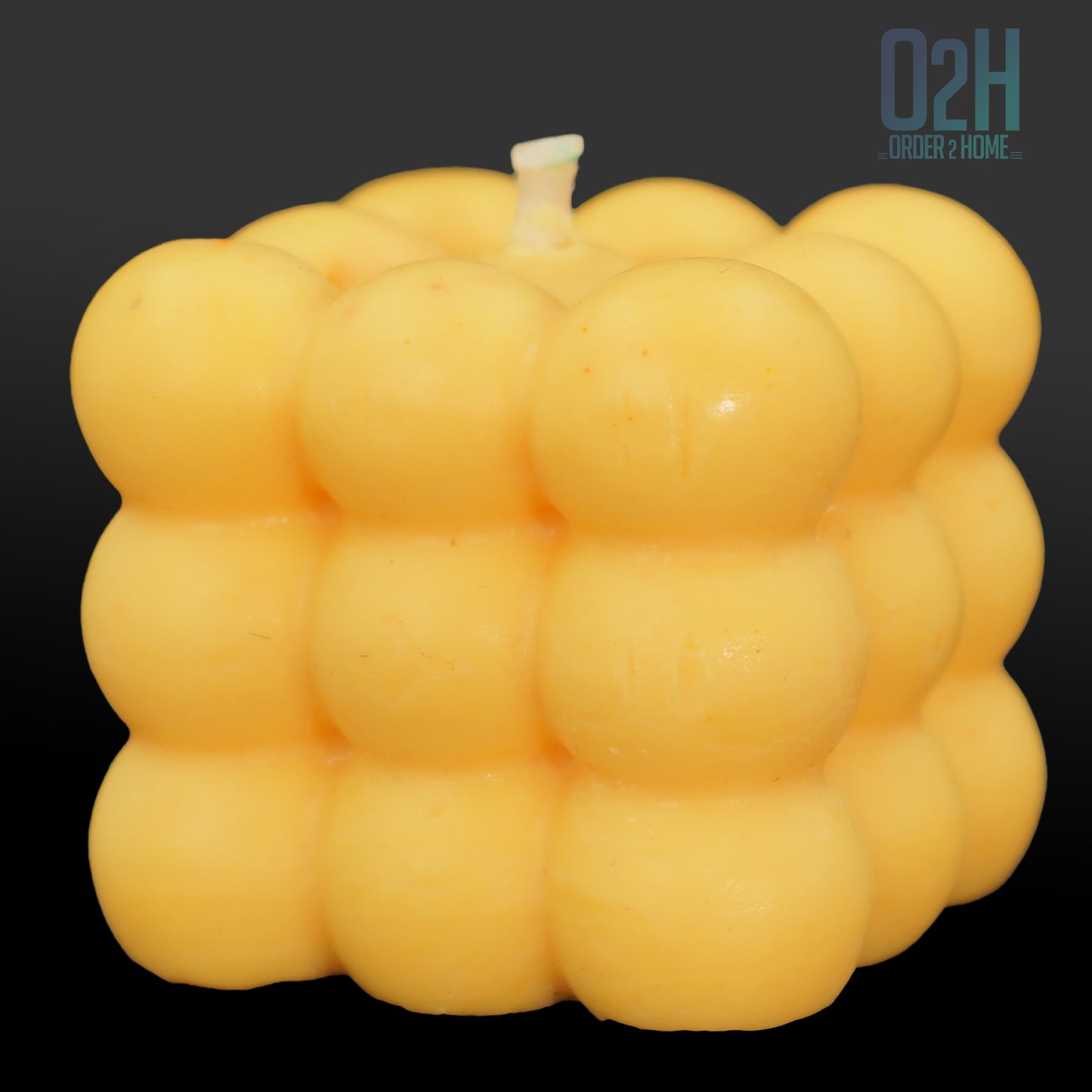 Square bubble candle Yellow