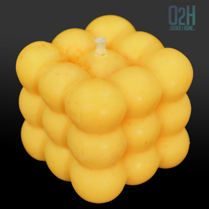 Square bubble candle Yellow