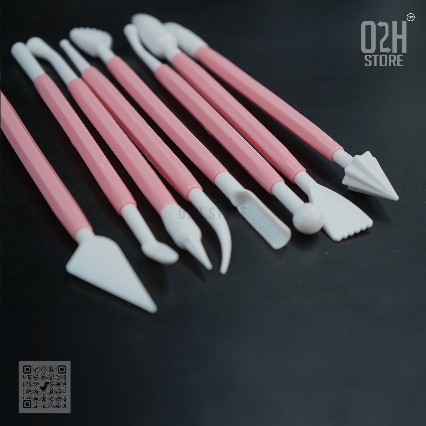 8-Piece Fondant Tools Set – Plastic Decor Kit