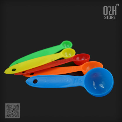 5-Piece Measuring Spoon Set – Colorful Plastic