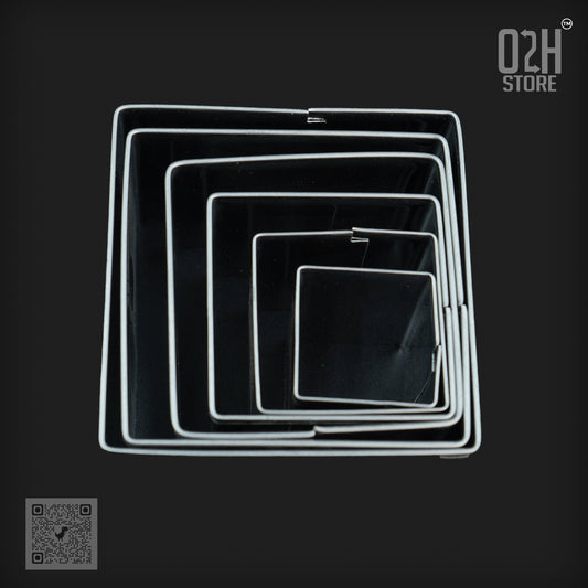 Square Cookie Cutter Set – 6 Steel Pieces
