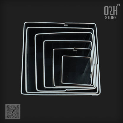 Square Cookie Cutter Set – 6 Steel Pieces