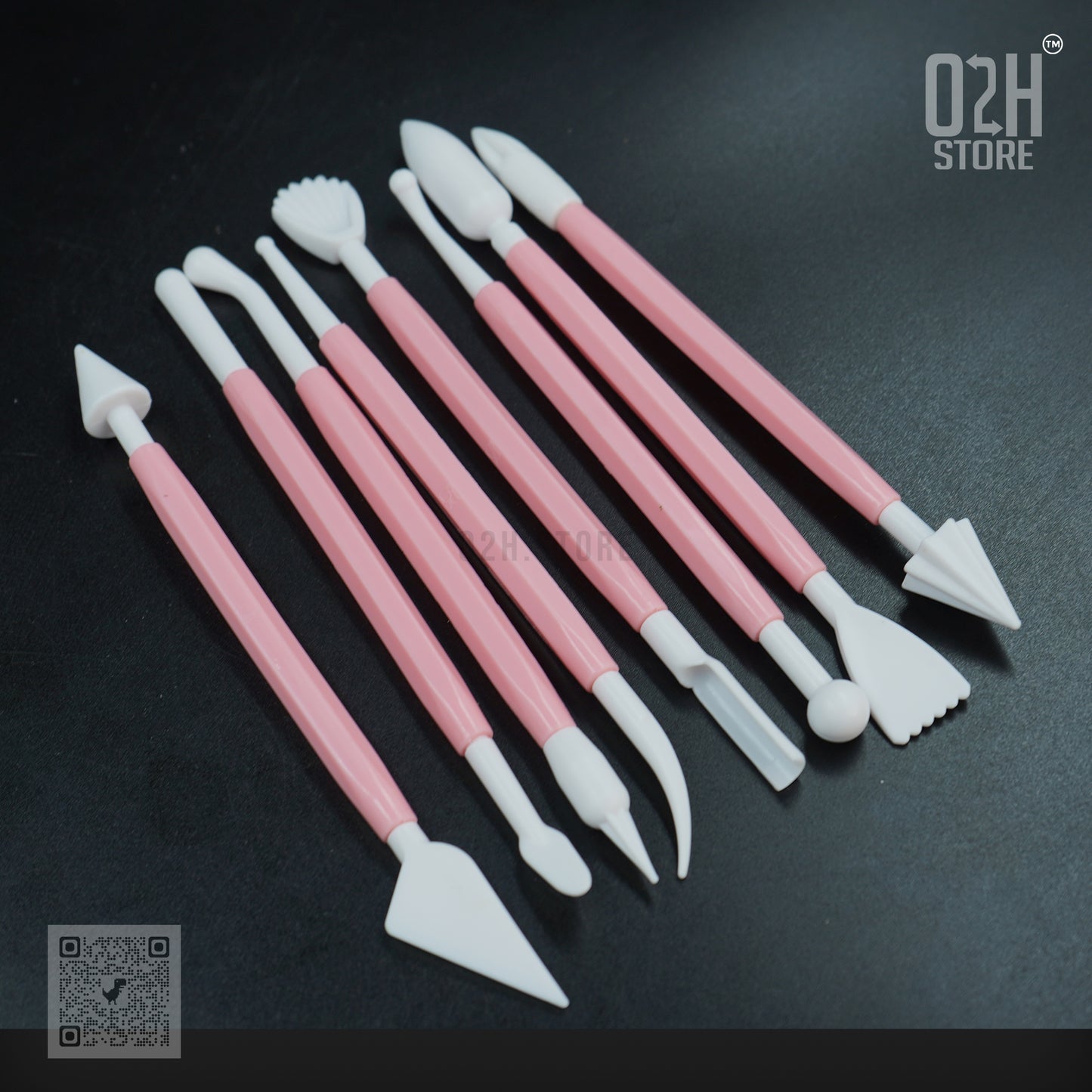 8-Piece Fondant Tools Set – Plastic Decor Kit