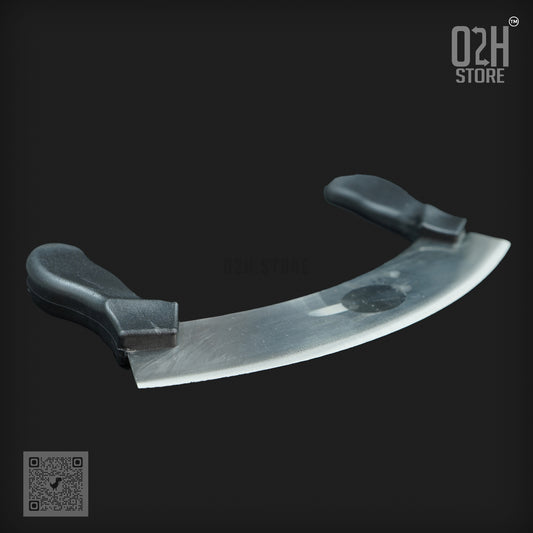25cm Steel Pizza Cutter – Half Moon Knife