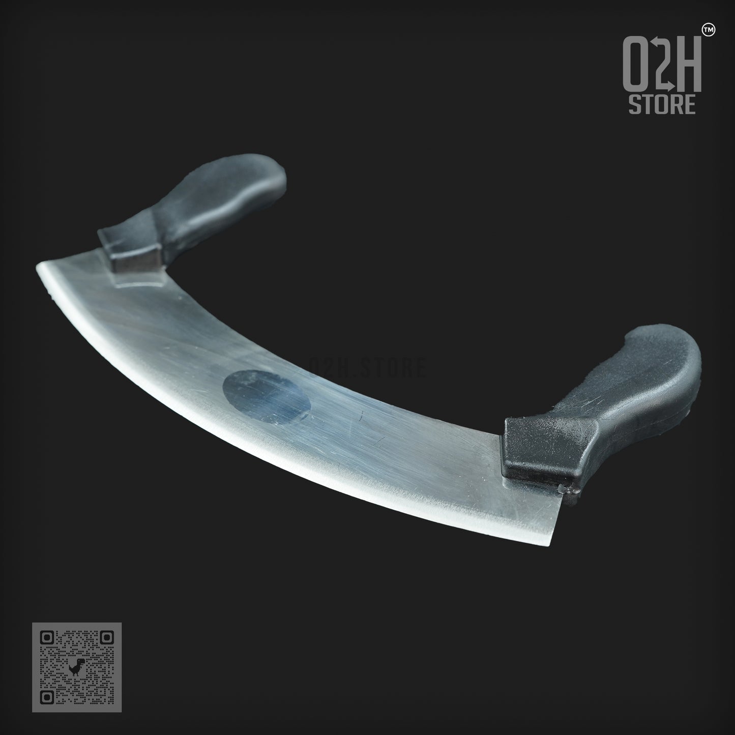 25cm Steel Pizza Cutter – Half Moon Knife