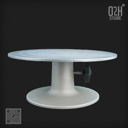 Premium 31 cm Steel Cake Turntable – 360° Rotating Stand