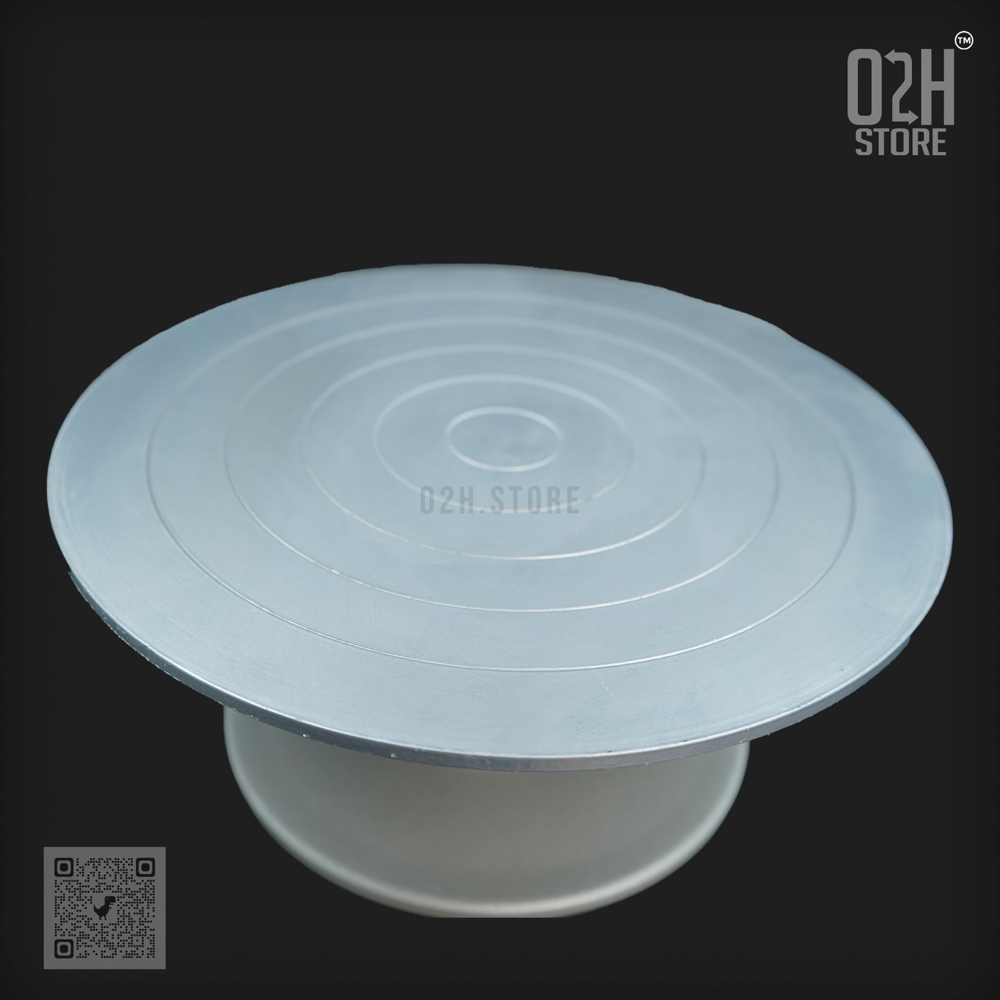 Premium 31 cm Steel Cake Turntable – 360° Rotating Stand