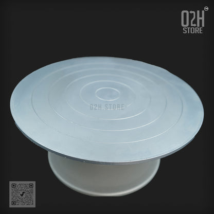 Premium 31 cm Steel Cake Turntable – 360° Rotating Stand