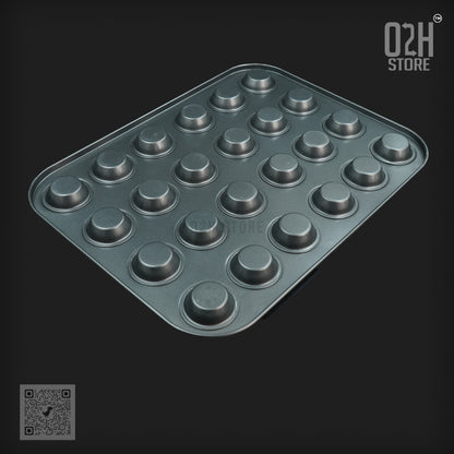 24-Cavity Mini Muffin Tray – Non-Stick Bakeware