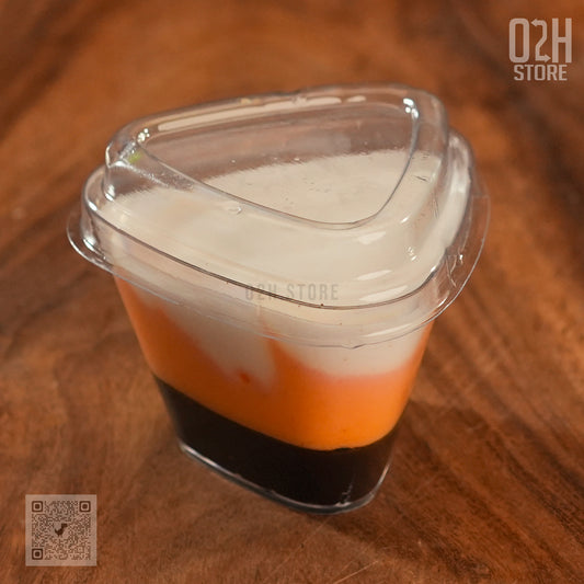 175ml Triangle Dessert Cup with Lid | Elegant Serving Cup